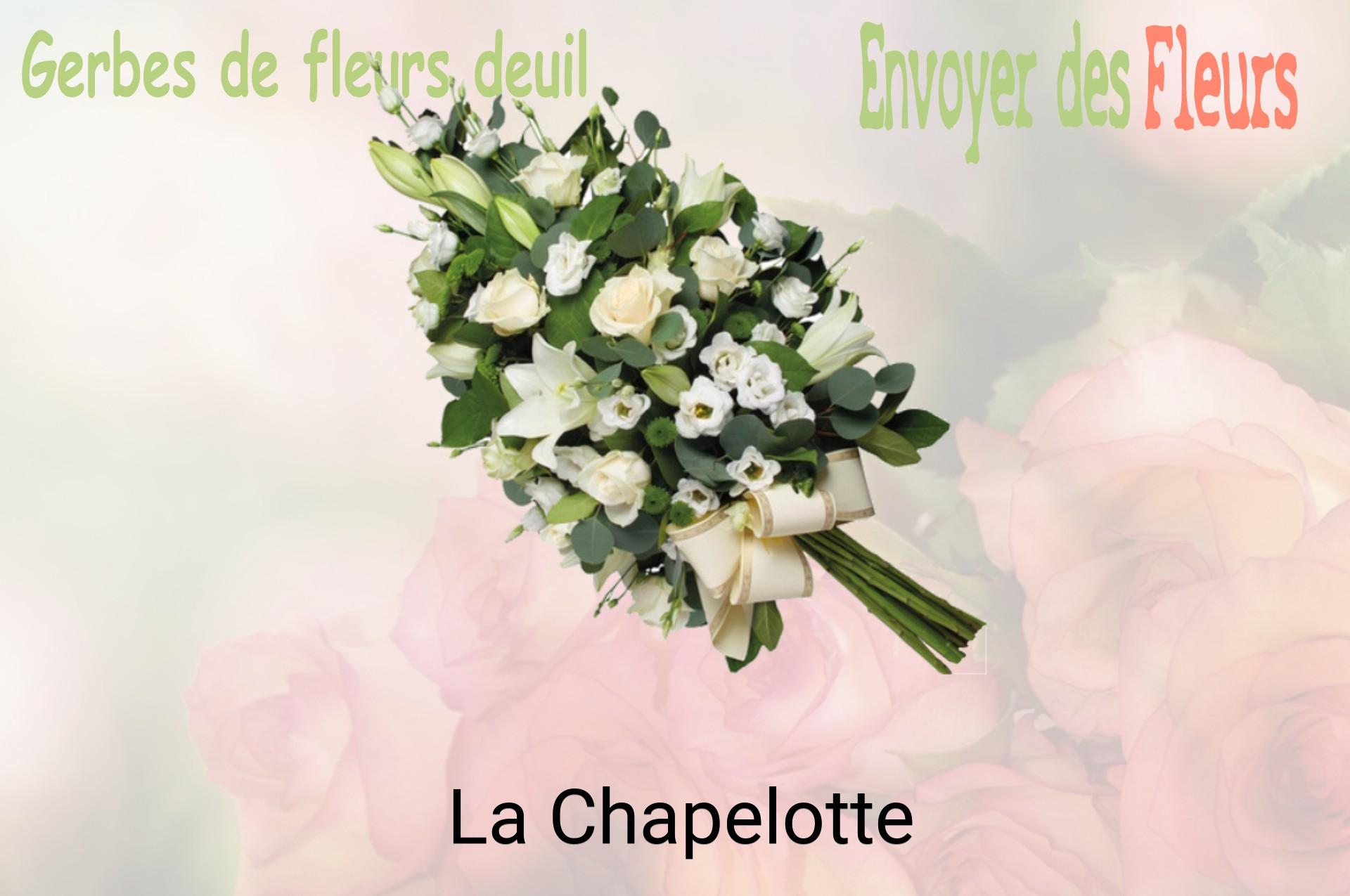 Gerbe de fleurs de deuil livrée à La Chapelotte